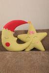 Buy_My Gift Booth_Yellow Cotton Star And Moon Cushions - Set Of 2_at_Aza_Fashions