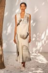 Buy_Kharakapas_Off White Mul Cotton Printed Lagoon Starry Light Midi Dress  _at_Aza_Fashions