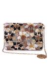 Buy_The Purple Sack_Gold Embroidery Sequin Clutch _at_Aza_Fashions