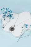 Buy_Sangeeta Boochra_Silver Plated Labradorite Sofia Handcrafted Pendant Necklace _at_Aza_Fashions