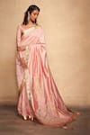 Buy_Gulabo by Abu Sandeep_Pink 100% Pure Chanderi Silk Embellished Gota Saree _at_Aza_Fashions