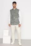 Buy_Lacquer Embassy_Green Cotton Lyon Abstract Print Shirt _at_Aza_Fashions
