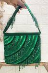 Buy_Kainiche By Mehak_Green Embellished Clutch Bag _at_Aza_Fashions