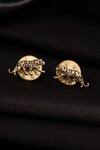 Buy_Cosa Nostraa_Gold Calm Cheetah Brass Collar Tips_at_Aza_Fashions