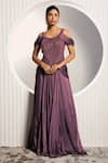 Buy_Jade By Ashima_Purple Satin Embroidery Beads Scoop Neck Viola Bodice Gown _at_Aza_Fashions