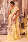 Buy_Gauri Dhawan_Yellow Gaia Pre-draped Saree _at_Aza_Fashions