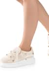 Buy_Anaar_Beige Embroidered Paradise Classic Sneakers _at_Aza_Fashions