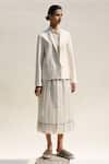 Buy_Urvashi Kaur_Off White Handloom Cotton Collared Sabi Notched Lapel Jacket _at_Aza_Fashions
