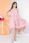 Buy Hoity Moppet Pink Organza, Satin Rosette Applique Dress at Aza Fashions Buy_Hoity Moppet_Pink Organza, Satin Rosette Applique Dress _at_Aza_Fashions