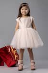 Buy_Darleen Kids Couture_Pink Lycra, Net, Taffeta Silvey Flared Dress _at_Aza_Fashions