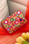 Shop_Essemm_Multi Color Embroidered Mirror Clutch _at_Aza_Fashions