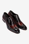 Buy_Amrit Dawani_Brown Longwing Brogue Lace-up Shoes_at_Aza_Fashions