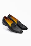 Buy_Amrit Dawani_Black Plain Toe Derby Shoes _at_Aza_Fashions