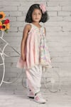 Buy_Little Shiro_Multi Color 100% Cotton Sateen Printed Side Block Panel Kurta With Salwar _at_Aza_Fashions