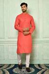 Buy_Nazaakat by Samara Singh_Pink Solid Cotton Kurta_at_Aza_Fashions