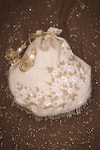 Buy_Around Always_Beige Embroidery Ira Blossom Potli _at_Aza_Fashions