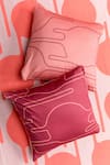 Buy_Kyoona_Pink 100% Cotton Polka Dot Pattern Cushion Covers - Set Of 2_at_Aza_Fashions
