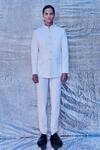 Buy_Line Out Line_Off White Cotton Solid Straight Fit Trouser_at_Aza_Fashions