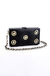 Buy_SAURAV GHOSH_Black Embellished Miniature Rectangle Clutch Bag _at_Aza_Fashions