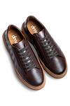 Buy_Dmodot_Brown Upper Material Scuro Marrone Leather Sneakers_at_Aza_Fashions