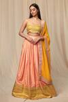 Buy_Masaba_Pink Pink, Yellow Wallflower Straight Print Lehenga Set_at_Aza_Fashions