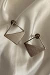 Buy_Aaree Accessories_Silver Plated Diamond Block Earrings_at_Aza_Fashions