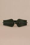 Buy_Ampm_Green Studs Laser Cut Leather Corset Belt_at_Aza_Fashions