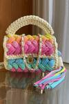 Buy_Bijit_Multi Color Rainbow Braided Cotton Sling Bag_at_Aza_Fashions
