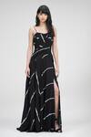 Buy_Shruti S_Black Viscose, Crepe Sweetheart Neck Tie Dye Strappy Maxi Dress _at_Aza_Fashions
