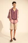 Buy_Nikita Mhaisalkar_Pink Double Georgette Print Floss Shirt _at_Aza_Fashions