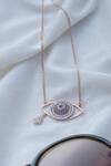 Buy_Anushka Jain Jewellery_Gold Plated Evil Eye Pendant Necklace _at_Aza_Fashions