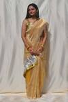 Buy Studio Malang Gold Tissue Silk Embroidery Gota Work Fringe Trim Saree at Aza Fashions Buy_Studio Malang_Gold Tissue Silk Embroidery Gota Work Fringe Trim Saree_at_Aza_Fashions
