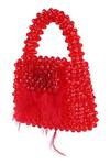 Buy_Adorn My Wish_Red Embellished Crystal Bead Handbag _at_Aza_Fashions