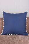 Buy_My Gift Booth_Blue Linen Square Shape Cushion_at_Aza_Fashions