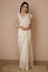 Buy_Astha Narang_White Net Embroidered Nakshi Scoop Scallop Border Saree With Blouse For Women_at_Aza_Fashions