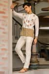 Buy_Vaani Beswal_Off White Handwoven Cotton Applique Embroidered Aalam Shirt _at_Aza_Fashions