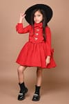 Buy_Hoity Moppet_Red Crepe, Satin Bows Imported Dress _at_Aza_Fashions