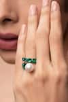 Buy_Isharya_Mirror Sultana Pearl Ring_at_Aza_Fashions