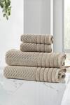 Buy_Houmn_Weave Pattern Placid Towel Set_at_Aza_Fashions