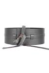 Buy_Trov_Grey Obi Loop Tie-up Belt _at_Aza_Fashions