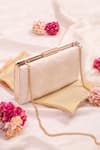 Buy_Amyra_Off White Embroidery, Sequins Mughal Box Clutch_at_Aza_Fashions