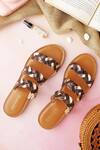 Buy_Nine By Janine_Brown Braided Details Ella Leather Strap Flats _at_Aza_Fashions