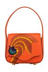 Buy_Aranyani_Orange Thread And Cut Dana Embroidered The Kesuda Flower Top Handle Bag_at_Aza_Fashions