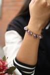Shop_Do Taara_Purple Stone Amethyst Bracelet _at_Aza_Fashions
