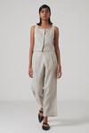 Buy The Summer House Beige Axel Linen Cropped Pant at Aza Fashions Buy_The Summer House_Beige Axel Linen Cropped Pant_at_Aza_Fashions