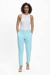 Buy_Terra Luna_Sky Blue 100% Organic Handloom Oxford Cotton Plain Chilled Out Pant_at_Aza_Fashions