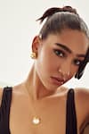 Buy_Anaash_Gold Plated Pearls Dune Encrusted Ear Studs _at_Aza_Fashions