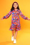 Buy Littlecheer Multi Color Viscose, Satin Butterfly Print Shirt Dress at Aza Fashions Buy_Littlecheer_Multi Color Viscose, Satin Butterfly Print Shirt Dress _at_Aza_Fashions