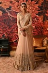 Buy_Moledro_Pink Saree: Butterfly Net Reem Fish-cut Pre-draped With Blouse For Women_at_Aza_Fashions