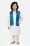 Buy Byb Premium White Linen, Cotton Sequins Full Sleeved Kurta Set at Aza Fashions Buy_Byb Premium_White Linen, Cotton Sequins Full Sleeved Kurta Set _at_Aza_Fashions